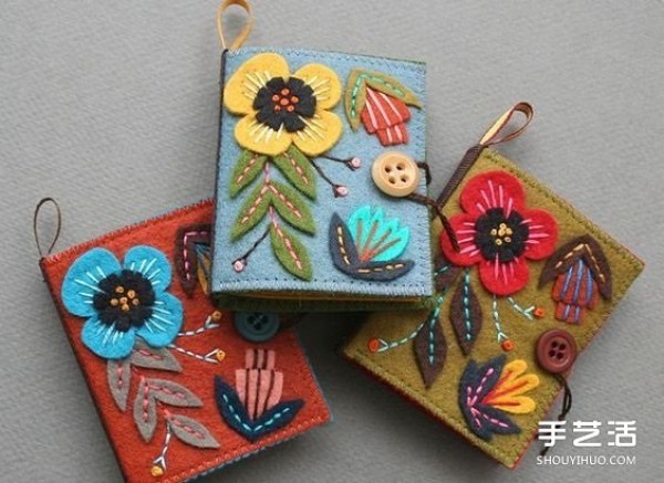 Appreciation of beautiful non-woven fabric notebook pictures and handmade fabric art notebook works