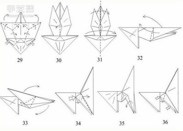 Handmade Origami Horse Illustrated Tutorial Detailed Steps of Folding a Three-dimensional Horse