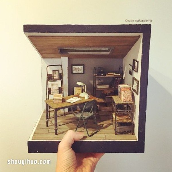 A group of miniature model works made by Japanese handicraft artists