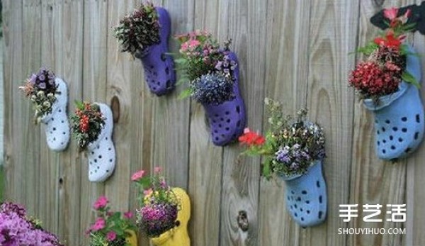 How to make flower pots from waste shoes, DIY flower pot tutorial from old shoes