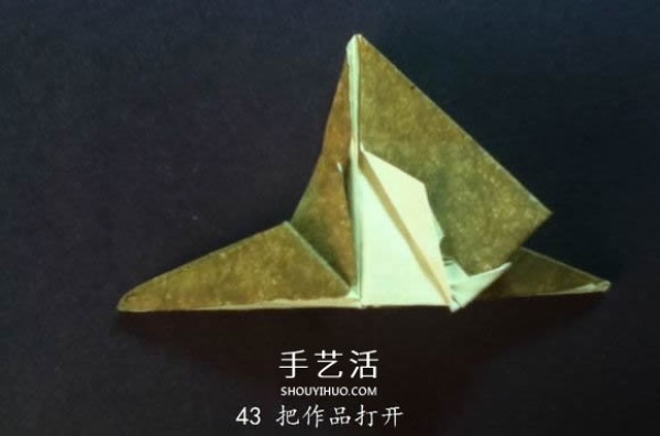 Wear the cat with you! Illustration of the origami method of cat head ring