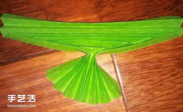 Handmade vulture origami illustrated tutorial vulture folding method process