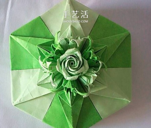 How to fold a rose lily gift box origami perfect Valentines Day packaging box