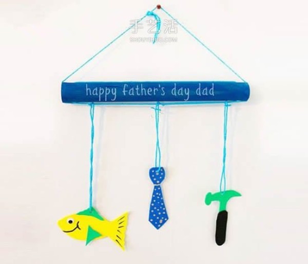 How to make homemade Fathers Day ornaments with cling film tubes for creative decoration