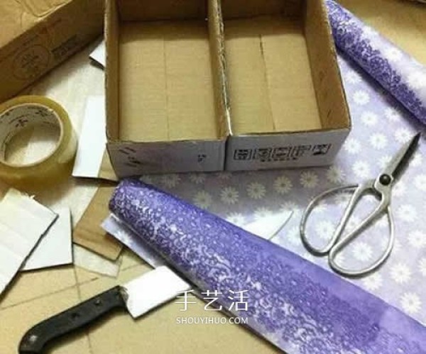 How to make a homemade underwear storage box, a simple DIY shoe box recycling method