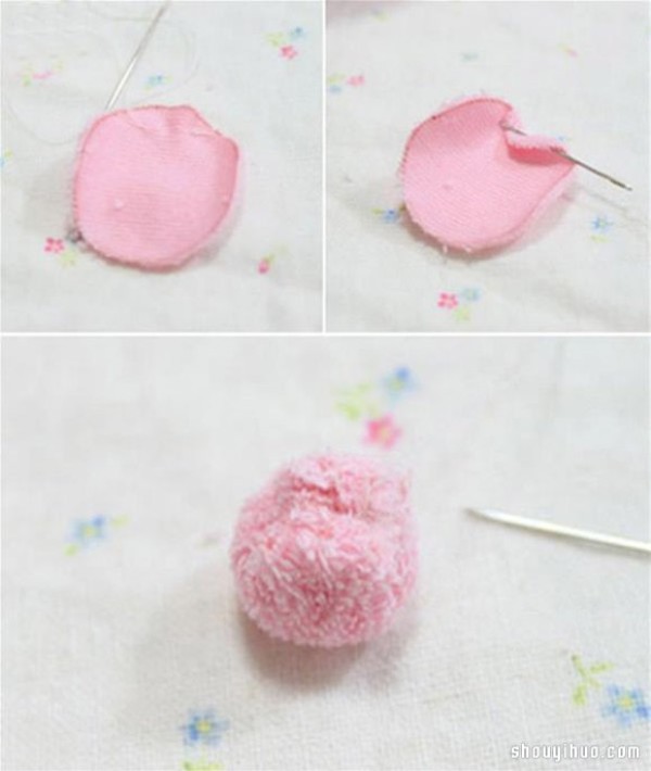 Cute Pink Fabric Rabbit Non-woven Fabric Handmade Illustrated Tutorial