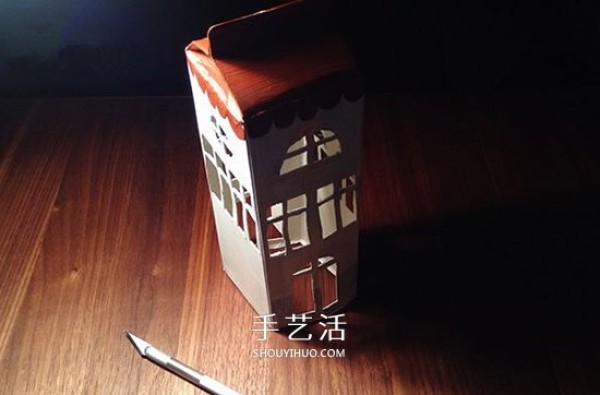 Creative New Year/Mid-Autumn Festival lanterns DIY milk cartons as lanterns