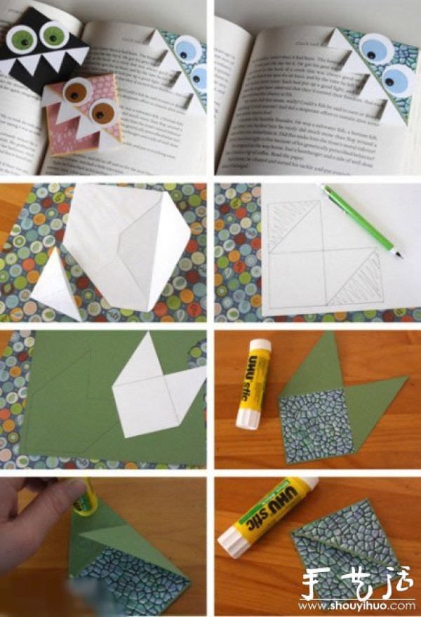 Origami Tutorial for Cute Cartoon Bookmarks