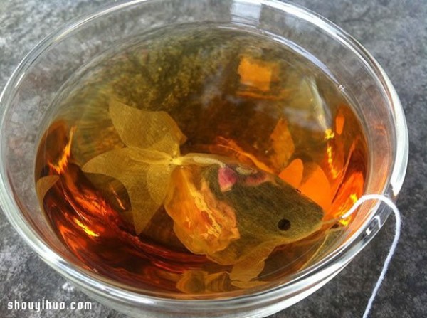 Charm Villa little goldfish tea bag shows the visual beauty of tea art