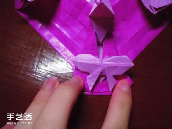 Die Lianhua Love Origami Illustration of Creative Love Folding Steps