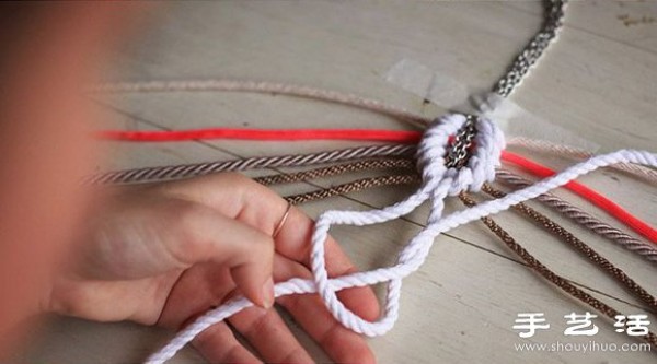 Braided rope + metal chain DIY handmade super beautiful necklace