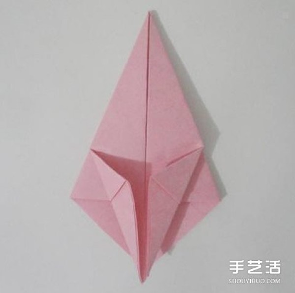 Handmade origami peach step by step chart, peach folding illustrated tutorial