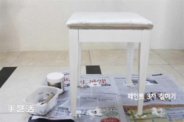 Dressing table, chair and stool remodeling, DIY painting, then making a chair cover, perfect