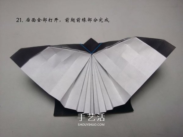 A detailed step-by-step diagram of origami butterflies and a diagram of how to fold a hand-made cabbage pink butterfly