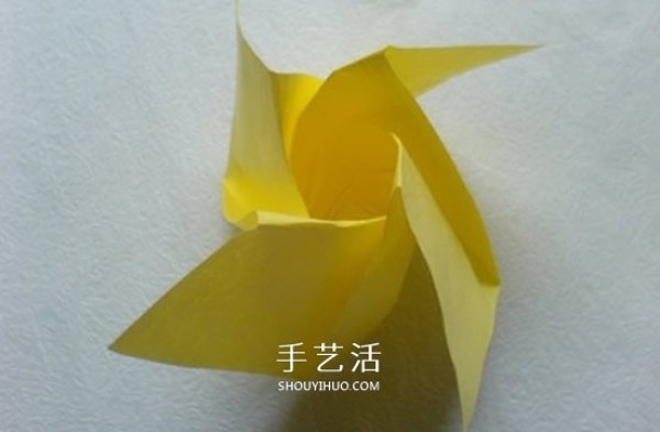 Detailed PT rose folding diagram and handmade PT rose origami tutorial