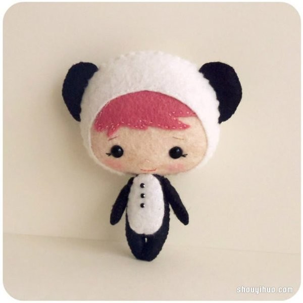 Q Meng non-woven cloth doll works of cute plush cloth doll hand-made works for appreciation