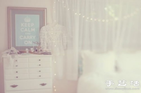 Small fresh and healing boudoir layout design for girls