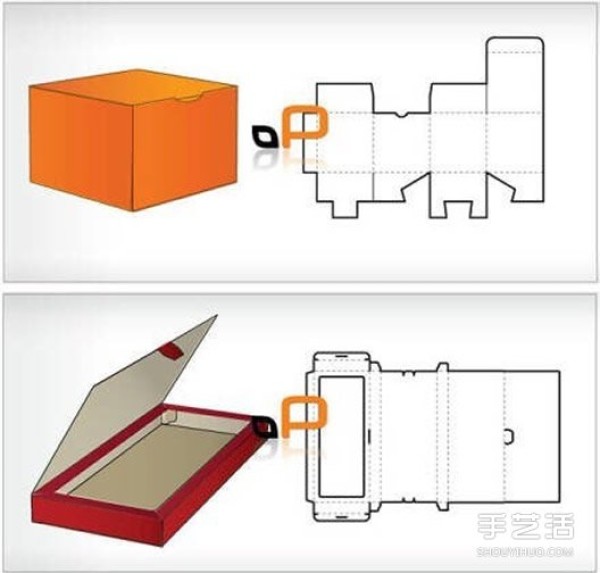 18 ways to fold handmade origami packaging boxes with printed drawings