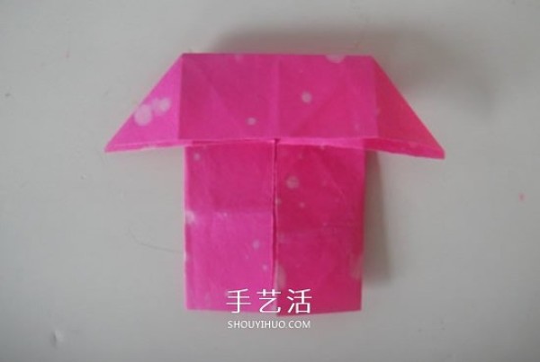 Kindergartens tutorial on how to fold a small house, the simplest way to fold a small house