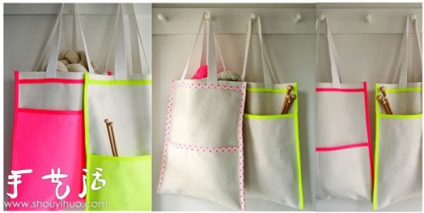 Neon fabric to make colorful effect handbags