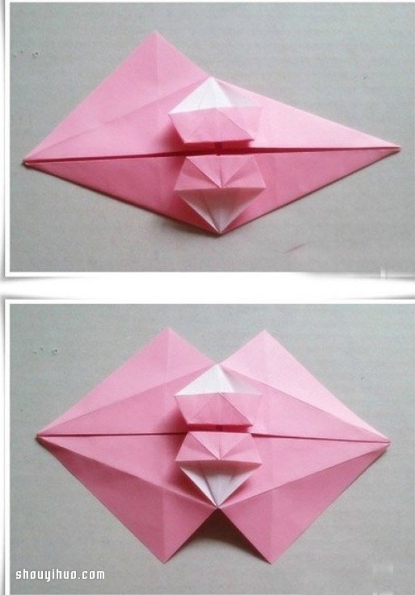 How to fold an origami parasol and illustrate how to make an origami parasol by hand