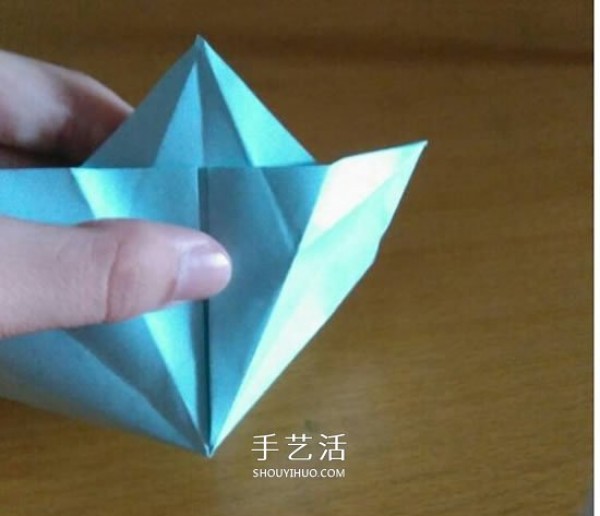 How to fold beautiful paper flowers, origami eight-pointed star flower with illustrations