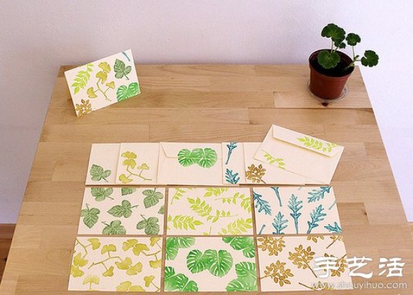 Fresh and elegant handmade rubber stamp works