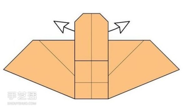 Illustration of the folding method of the origami sofa chair and the folding steps of the handmade sofa chair