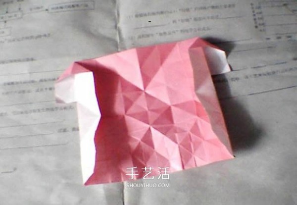 Illustrations on how to fold Valentines Day love origami with wings to make a perfect match