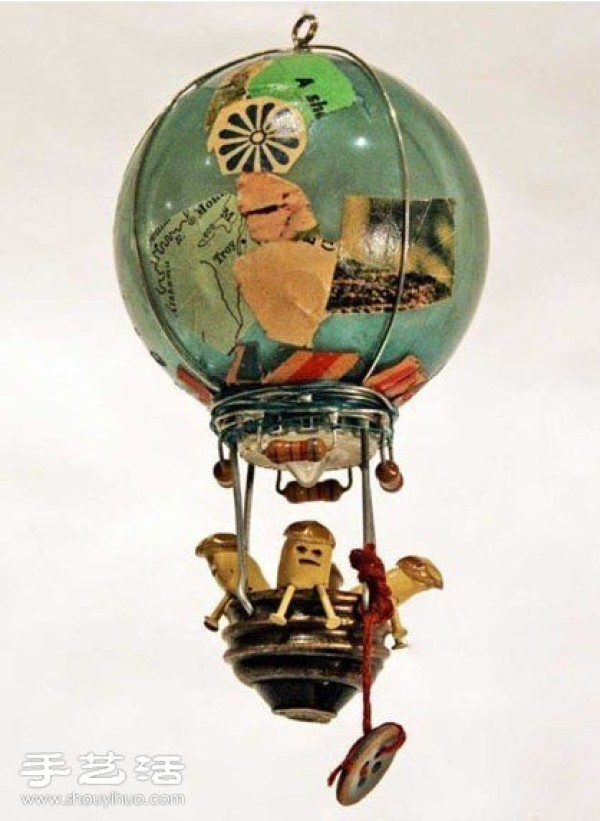 Old light bulbs turned waste into treasures creative DIY hot air balloon handicrafts