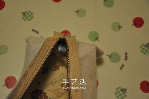 Non-woven pencil case handmade tutorial, handmade fabric pencil case illustration