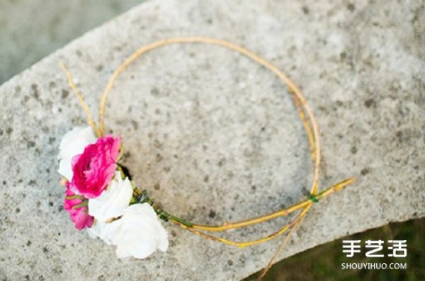 How to make bridal garland and headdress, DIY bridal flower garland tutorial