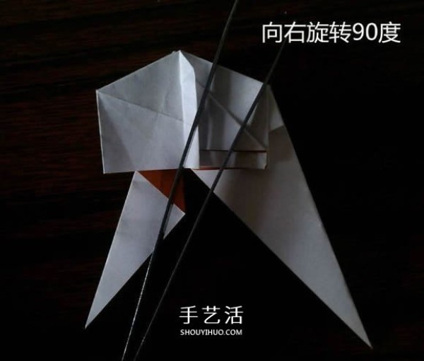 The origami method of complex small animal origami 3D squirrel with CP diagram