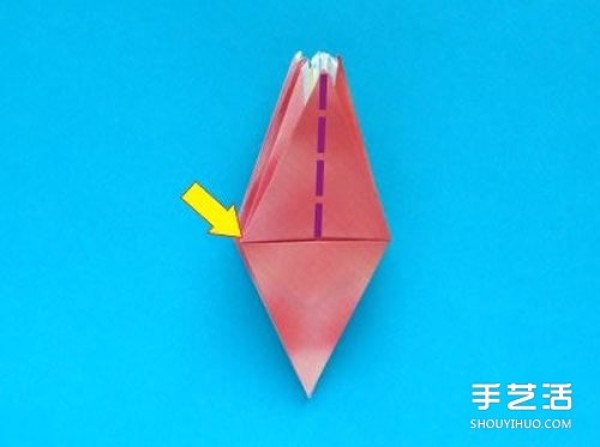 Illustrated step-by-step origami crab origami tutorial