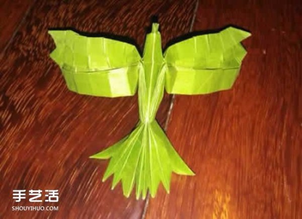 Handmade vulture origami illustrated tutorial vulture folding method process