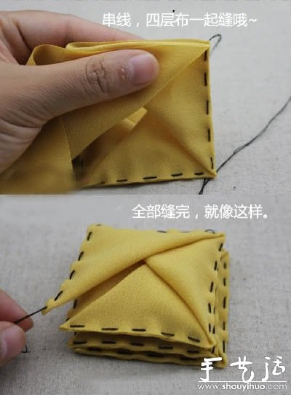 Handmade method of making beautiful hairpins with non-woven fabrics