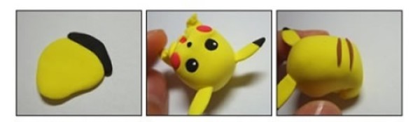 Cute baby Pikachu clay handmade illustrated tutorial