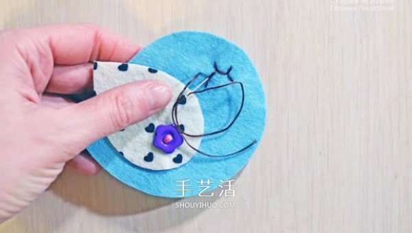 Non-woven bird bird refrigerator magnet DIY handmade fabric bird refrigerator magnet production