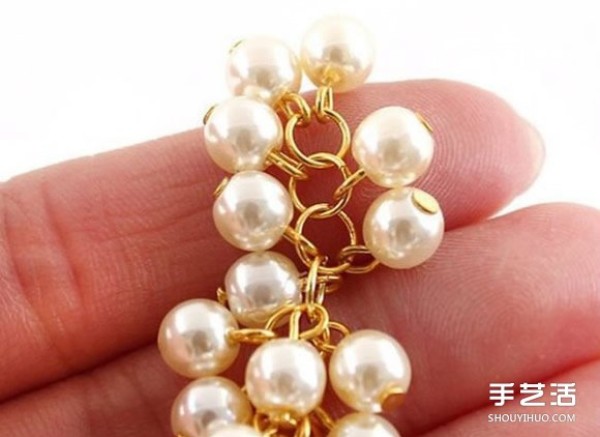 Pearl Decoration Hair Rope DIY Illustration Beaded Fruit Hair Rope Handmade