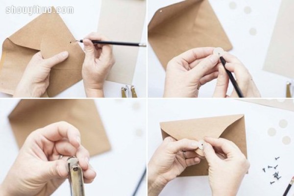 Classic style official document envelope origami handmade illustrated tutorial