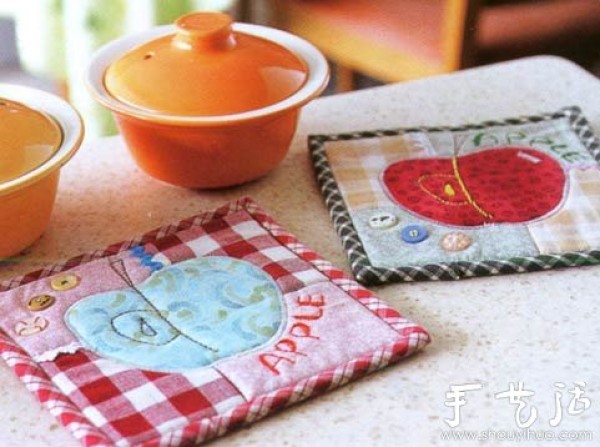 Handmade fresh fabric coasters