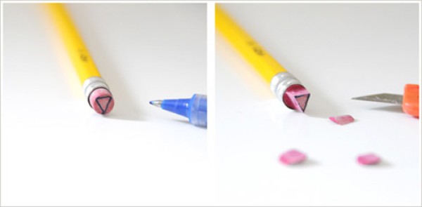 DIY handmade eraser stamp