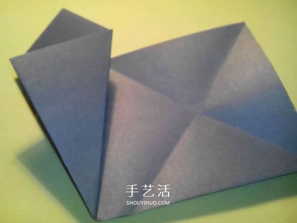 Illustration of how to fold a five-pointed star box, how to fold an origami five-pointed star box