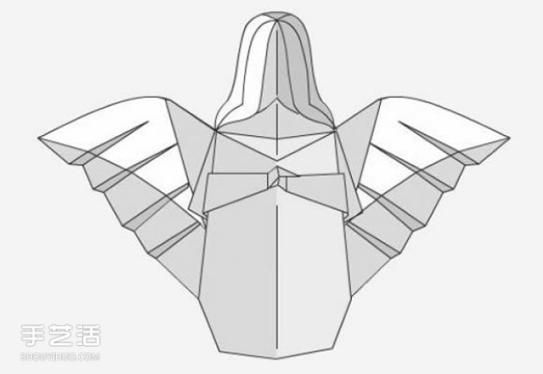 Origami Angel with Wings Illustrated Tutorial How to Fold a Three-dimensional Angel