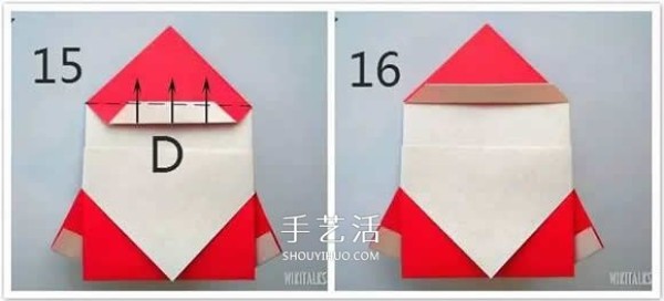 Tutorial for children to fold Santa Claus, simple and cute Santa Claus origami