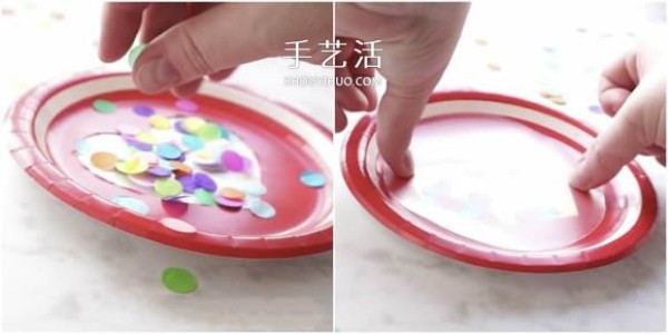 Use paper plates to make Valentines Day love ornaments in just a few simple steps! 