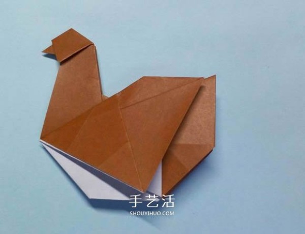 How to fold an origami hen with illustrations and steps of folding a hen