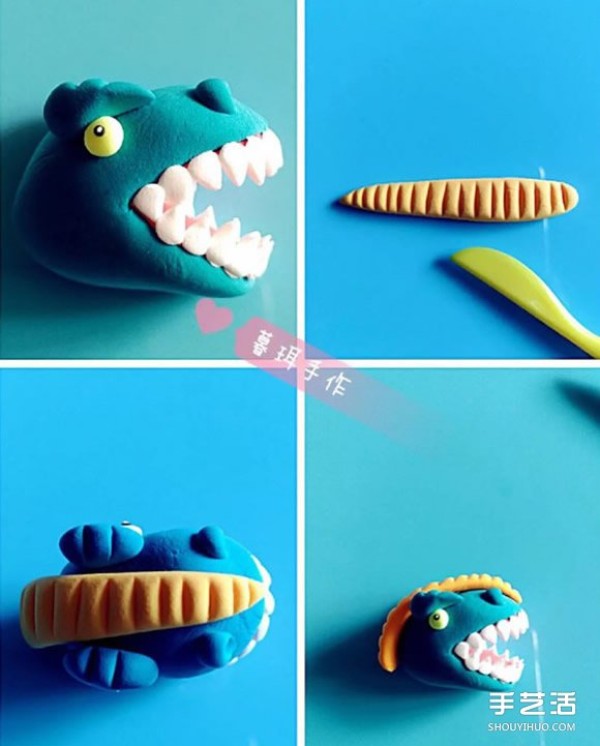 Ultra-light Clay Tyrannosaurus Rex Making Tutorial and Cute Dinosaur DIY Illustrations