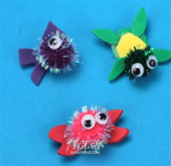 Use small items from dinner plate waste to make small DIY items to become decorations for the underwater world