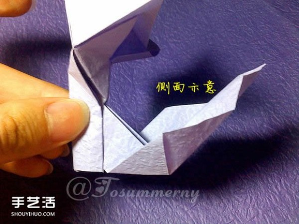 Flame Tail Block Cat Origami Tutorial: Origami Block Cat Illustrations